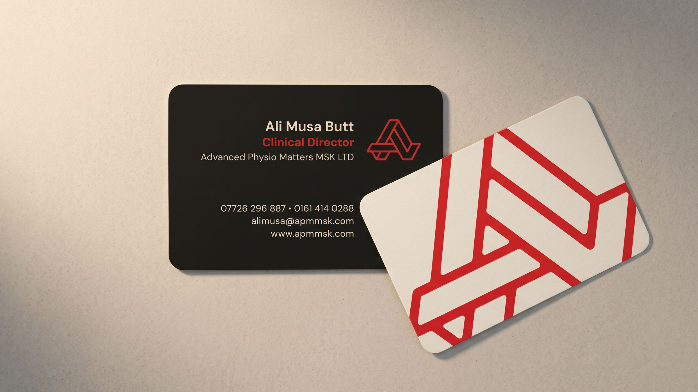 Advanced Physio Matters business cards